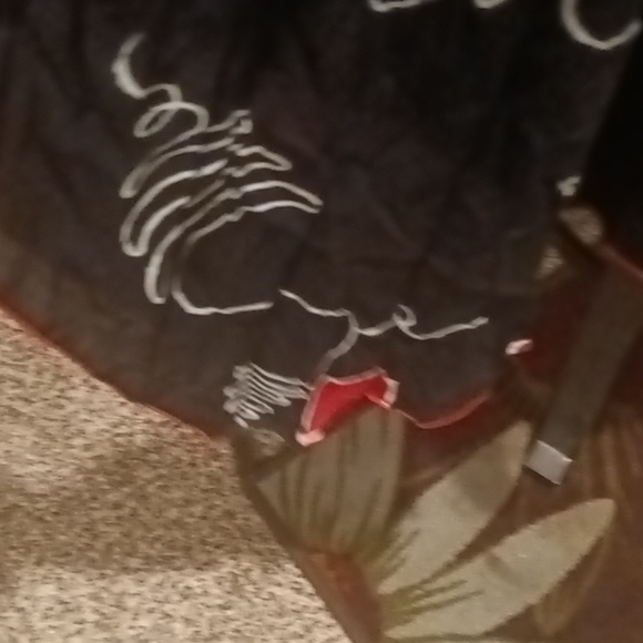 FINAL PRICE NWOT Iguana red/black/white assymetrical patterned design dress S/M - Picture 6 of 14